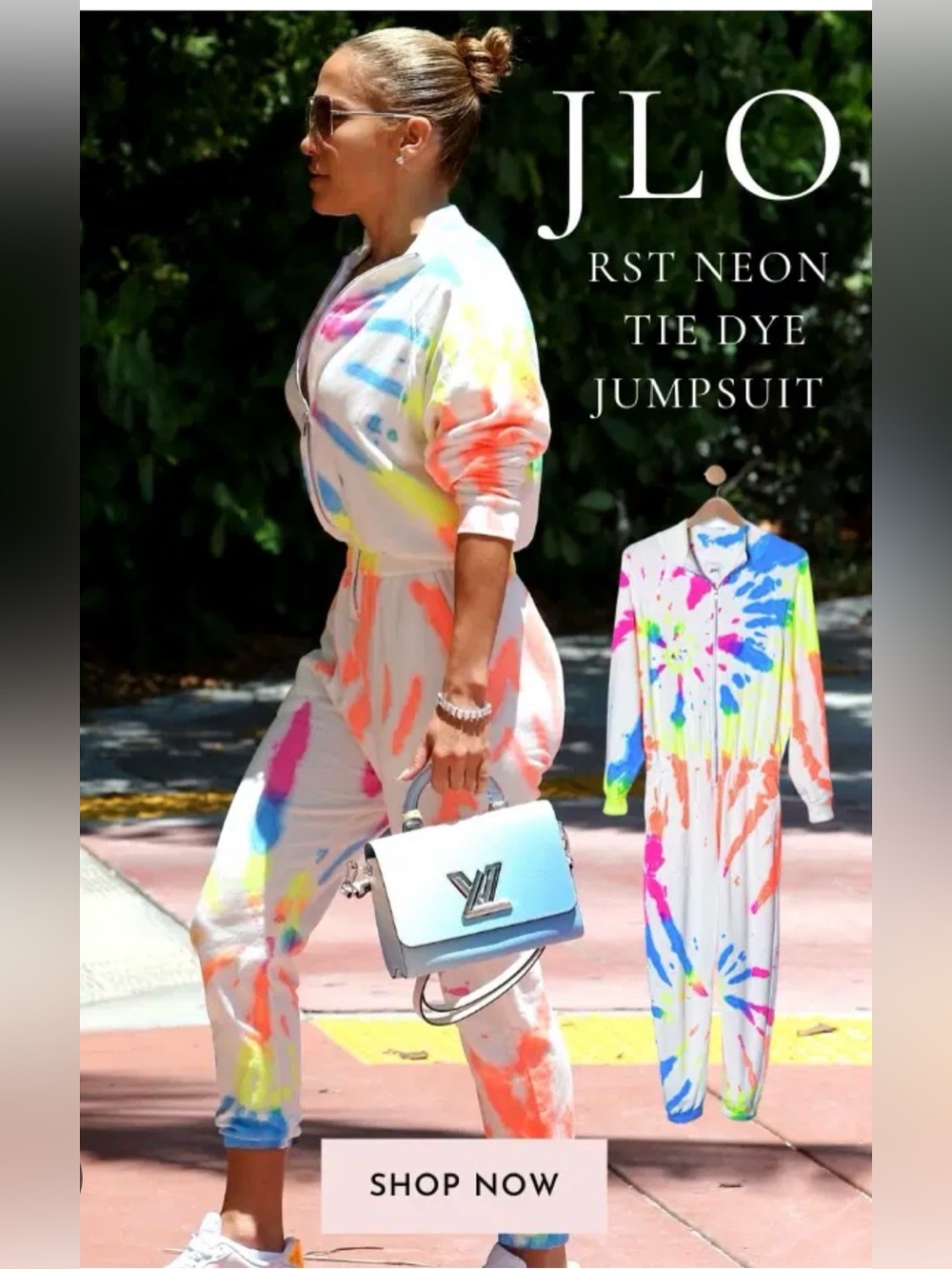 Lezat White Tie-Dye Paint Splatter Jumpsuit - Picture 4 of 4